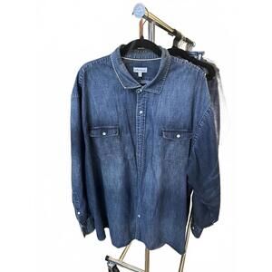 Peter Millar Men's Denim Casual Shirt 3X